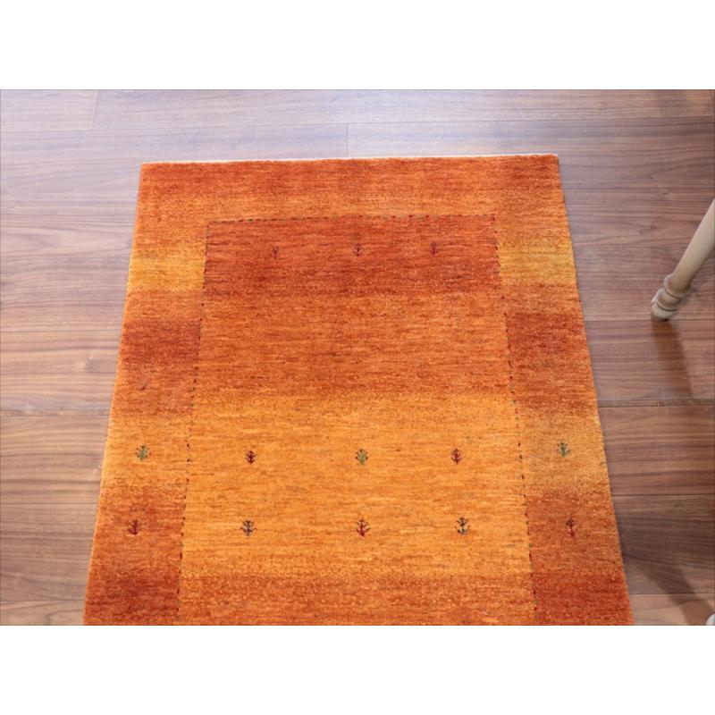 ギャッベ　ロリアタシュ 128x81cm オレンジグラデーション　Lori Atash 細かく緻密な織り |  | 02