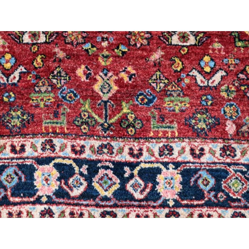 ギャッベ　Luribaft/ルリバフ 152x102cm 緻密な織り　イエロー レッド ネイビー　クラシックデザイン　メダリオン |  | 03