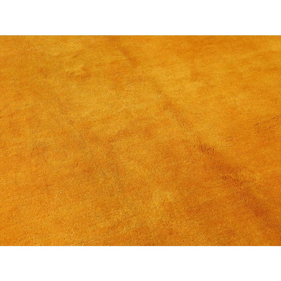 ギャッベ イエロー イラン手織りラグ 245×205cm 無地 イラン産 カシュカイ族の手織りラグ |  | 05