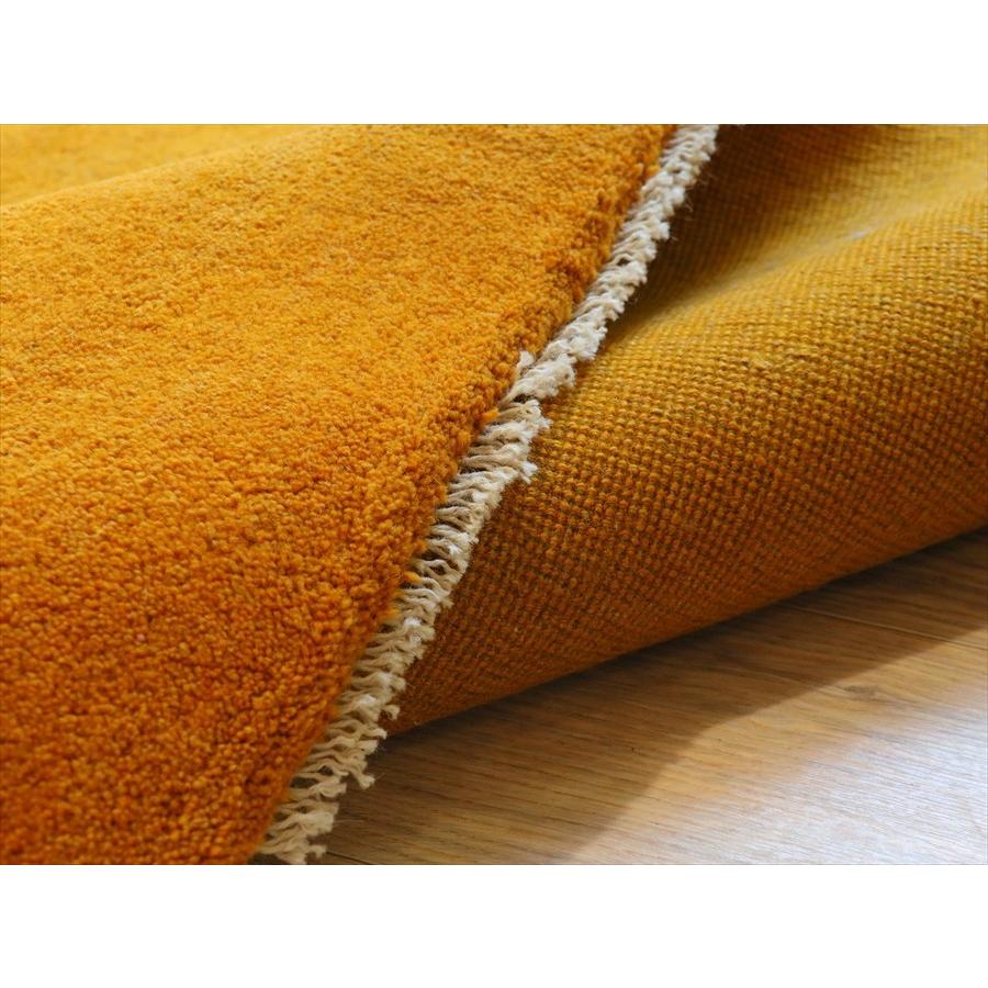 ギャッベ イエロー イラン手織りラグ 245×205cm 無地 イラン産 カシュカイ族の手織りラグ |  | 06