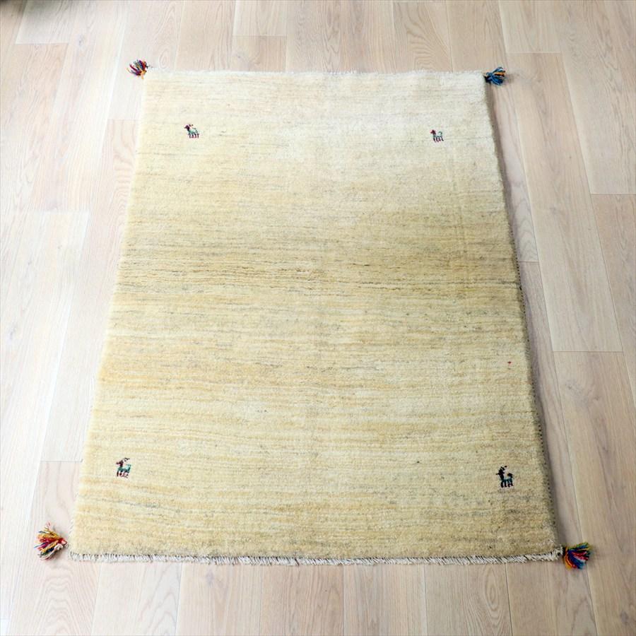 ギャッベ イラン産 手織りラグ 170×113cm Gabbeh ナチュラルアイボリー | 