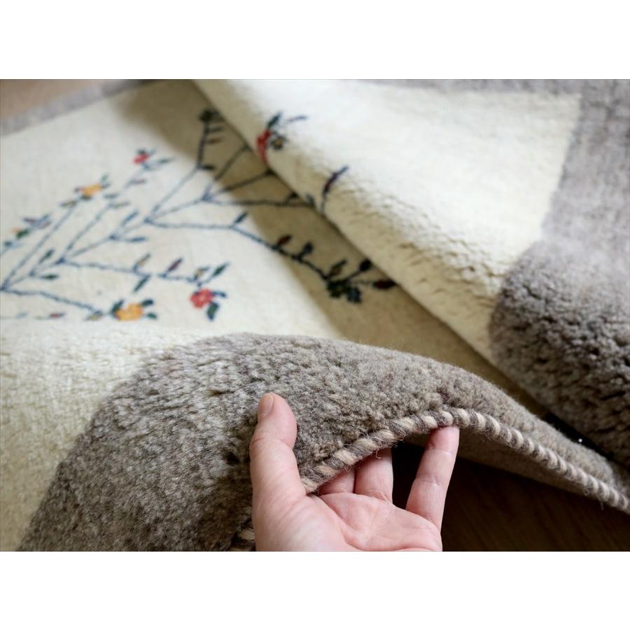 Gabbeh ギャッベ ナチュラルアイボリー 172×123cm シンプル　無地 イラン産 手織りギャッベ トライバルラグ |  | 11