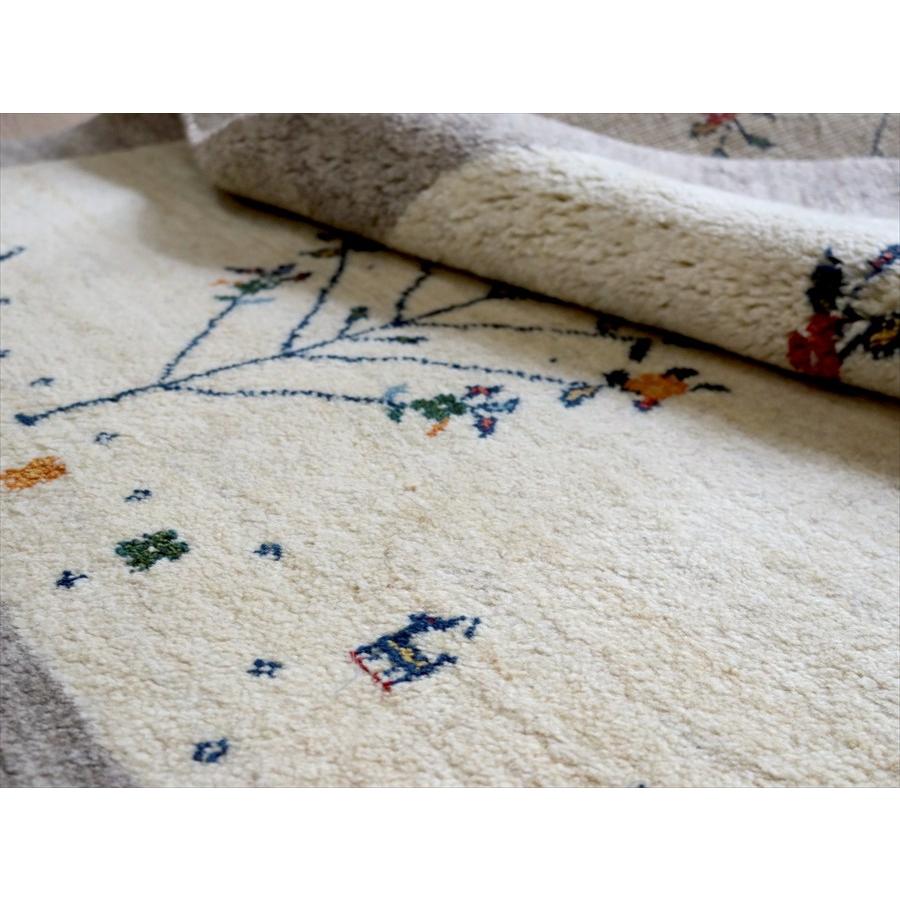 Gabbeh ギャッベ ナチュラルアイボリー 172×123cm シンプル　無地 イラン産 手織りギャッベ トライバルラグ |  | 12