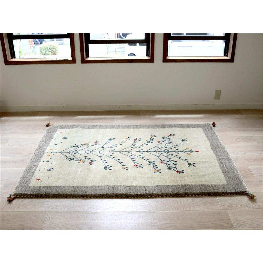 Gabbeh ギャッベ ナチュラルアイボリー 172×123cm シンプル　無地 イラン産 手織りギャッベ トライバルラグ |  | 04