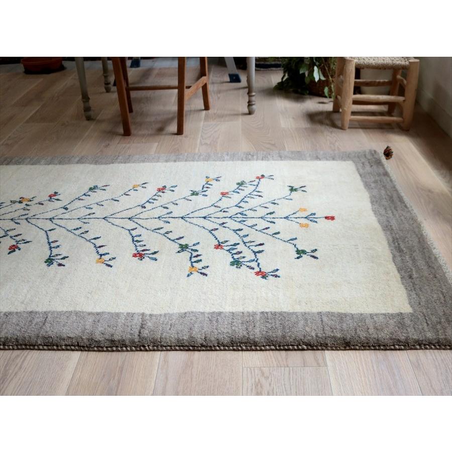 Gabbeh ギャッベ ナチュラルアイボリー 172×123cm シンプル　無地 イラン産 手織りギャッベ トライバルラグ |  | 08