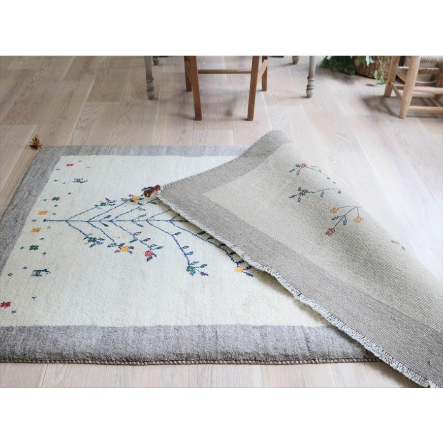 Gabbeh ギャッベ ナチュラルアイボリー 172×123cm シンプル　無地 イラン産 手織りギャッベ トライバルラグ |  | 09