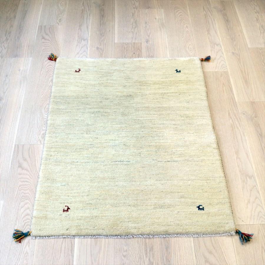 ギャッベ イラン産 手織りラグ 143×98cm Gabbeh ナチュラルアイボリー | 