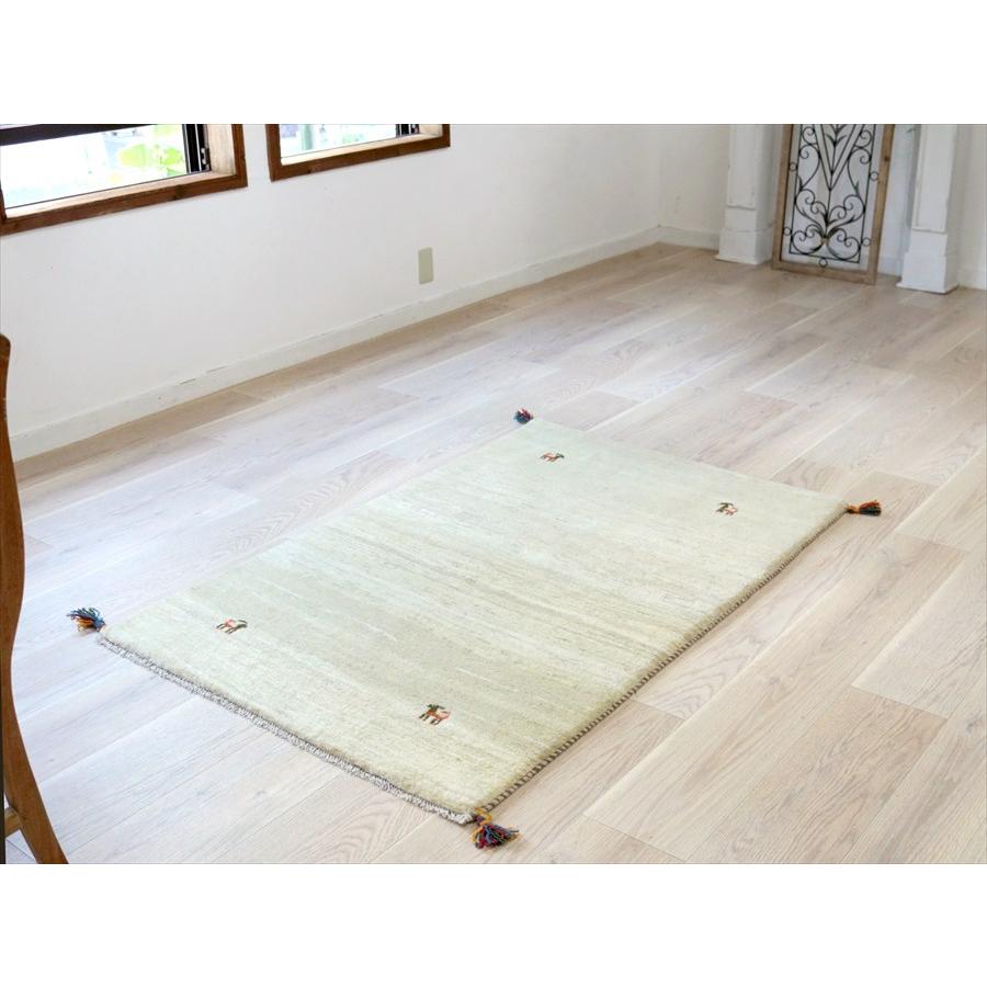 ギャッベ イラン産 手織りラグ 148×93cm Gabbeh ナチュラルアイボリー |  | 06