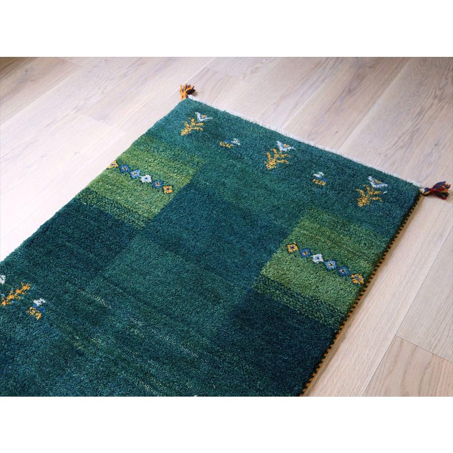 ギャッベ　ロングランナー 238×74cm ブルーグリーン　グラデーション |  | 05