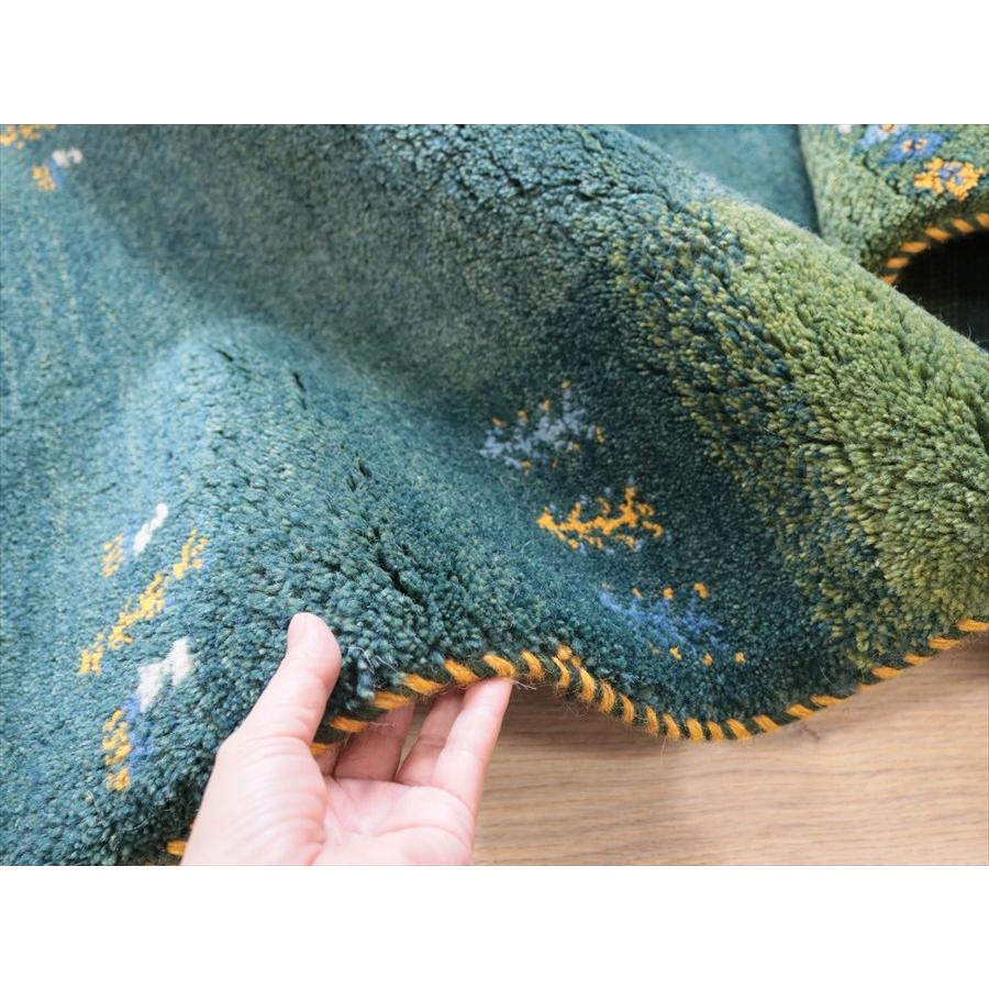 ギャッベ　ロングランナー 238×74cm ブルーグリーン　グラデーション |  | 07