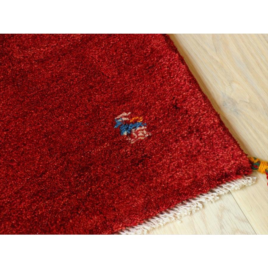 ギャッベ ギャベ 手織り イラン 90×62cm 玄関マット　レッド　シンプル　無地 |  | 03