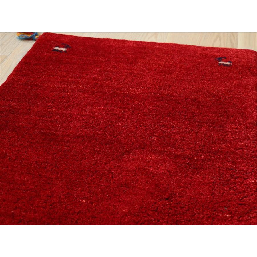 ギャッベ ギャベ 手織り イラン 85×55cm 玄関マット　レッド　シンプル　無地 |  | 04