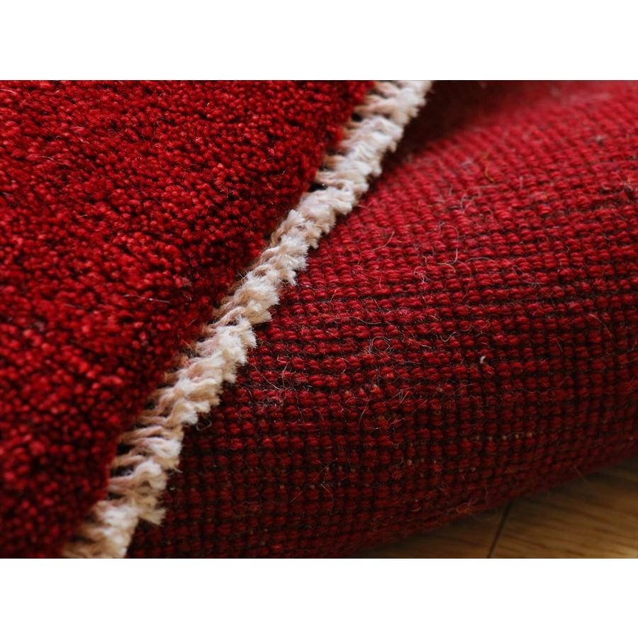 ギャッベ ギャベ 手織り イラン 85×55cm 玄関マット　レッド　シンプル　無地 |  | 05