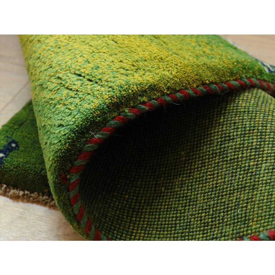 ギャベ イラン産手織り 88×60cm グリーングラデーション　ラクダ　玄関マット |  | 06