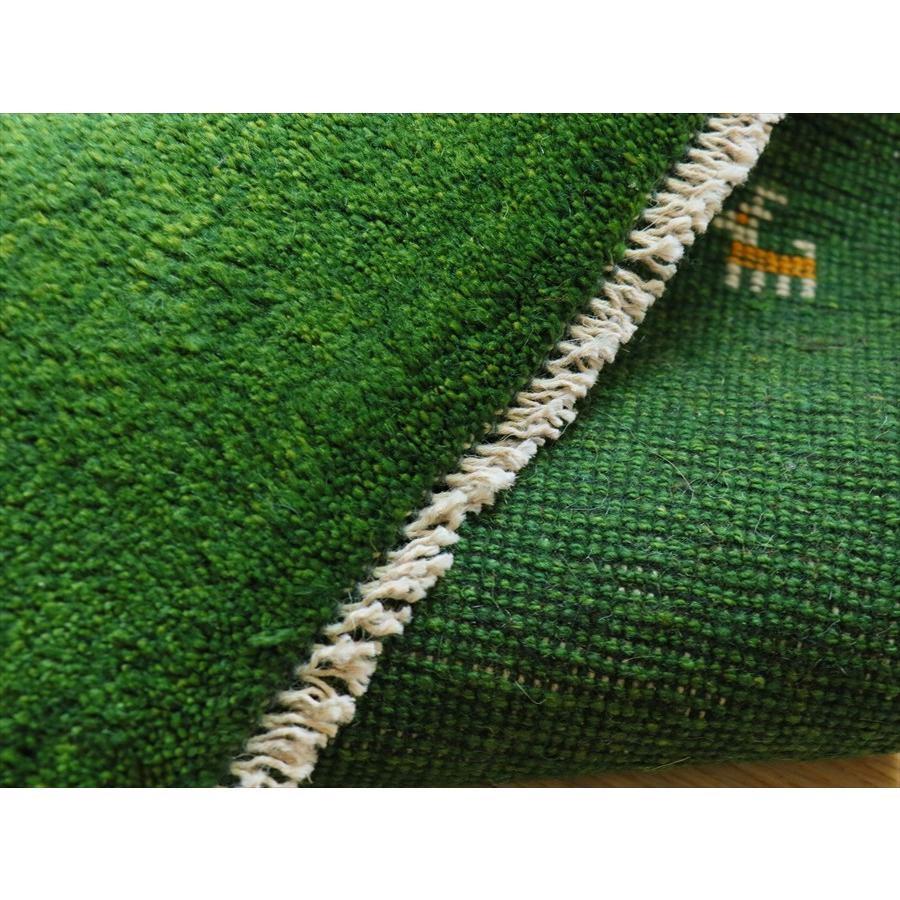 ギャベ イラン産手織り 87×55cm 玄関マット　グリーン |  | 05