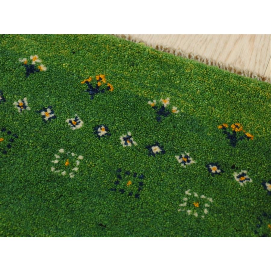 ギャベ イラン産手織り 86×62cm グリーングラデーション　 |  | 05