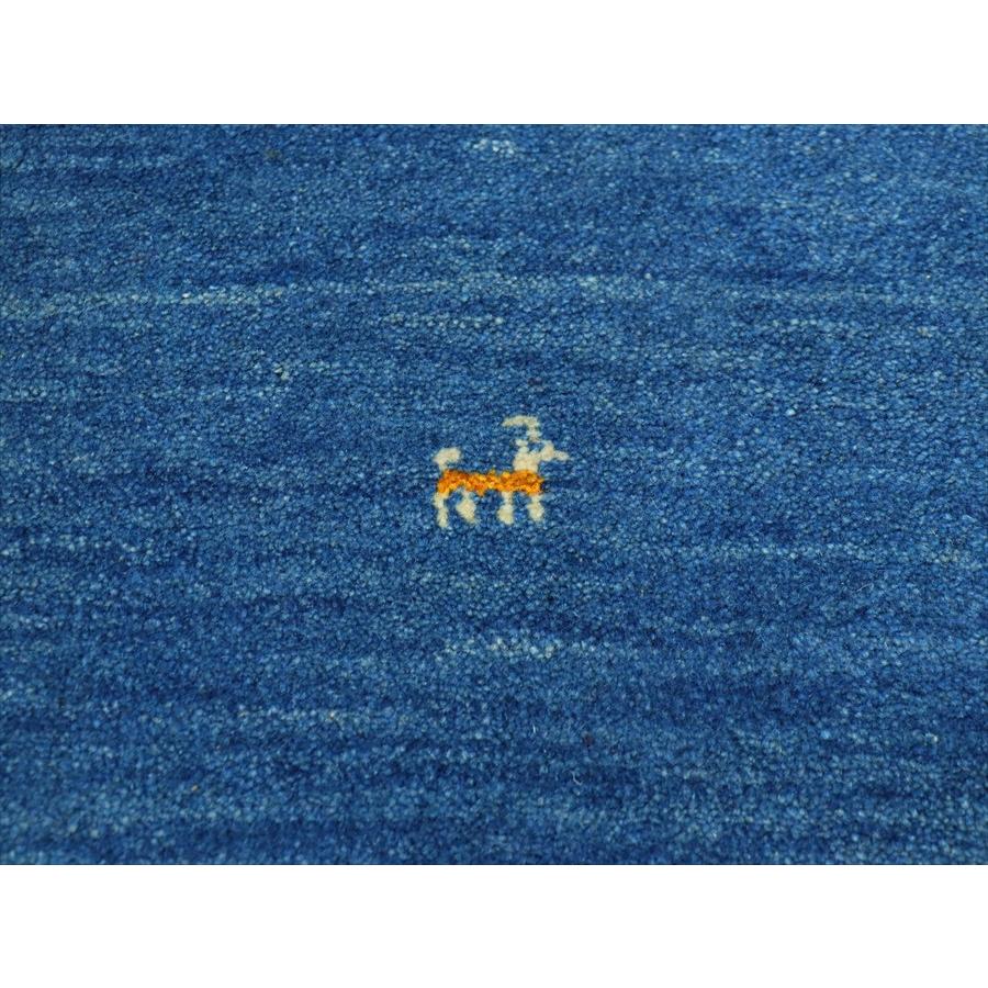 ギャッベ イラン産手織り 85×64cm 玄関マット　ブルーグラデーション |  | 04