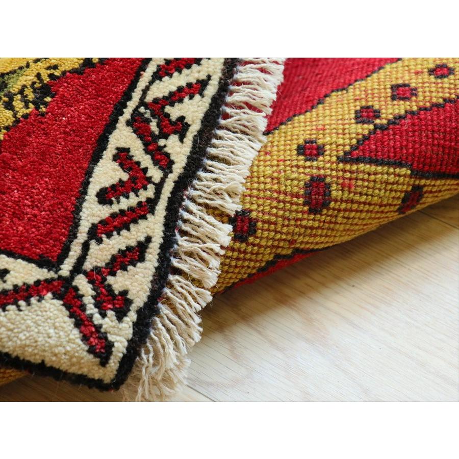 ライオンラグ オールドギャッベ トライバルラグ Lion Gabbeh, 92×68cm レッド　ベージュのヒョウ |  | 06