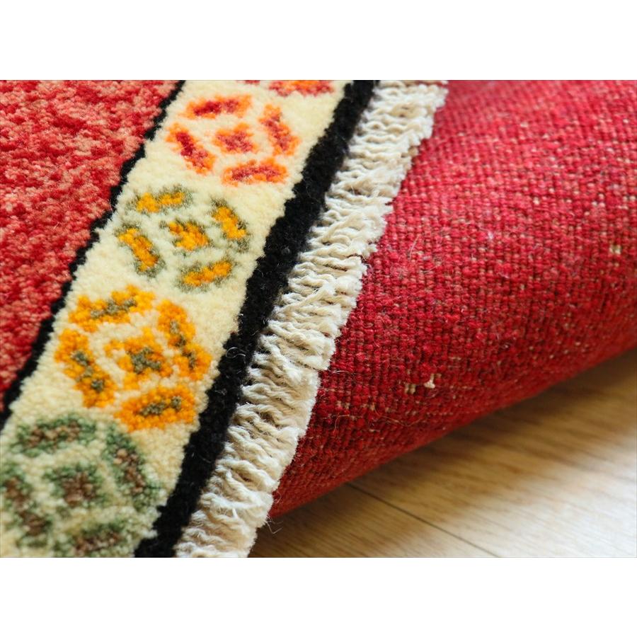 ライオンラグ オールドギャッベ トライバルラグ Lion Gabbeh, 95×75cm レッド　ベージュのヒョウ |  | 07