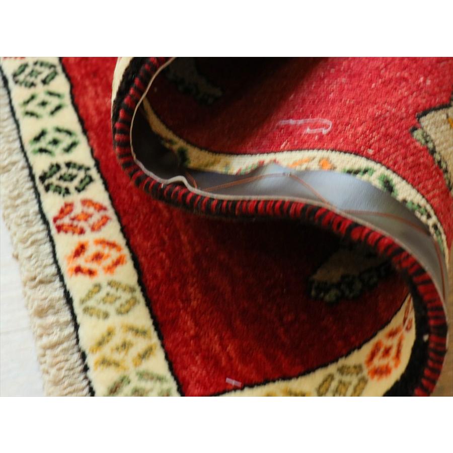 ライオンラグ オールドギャッベ トライバルラグ Lion Gabbeh, 95×75cm レッド　ベージュのヒョウ |  | 08