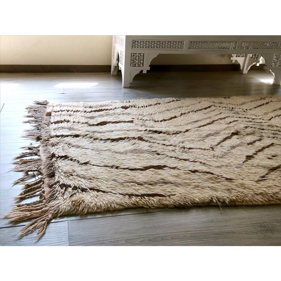 モロッコラグ　アジラル モノトーン  249x113cm Morroco Berber Rug Azilal ジグザグ | ブランド登録なし | 03