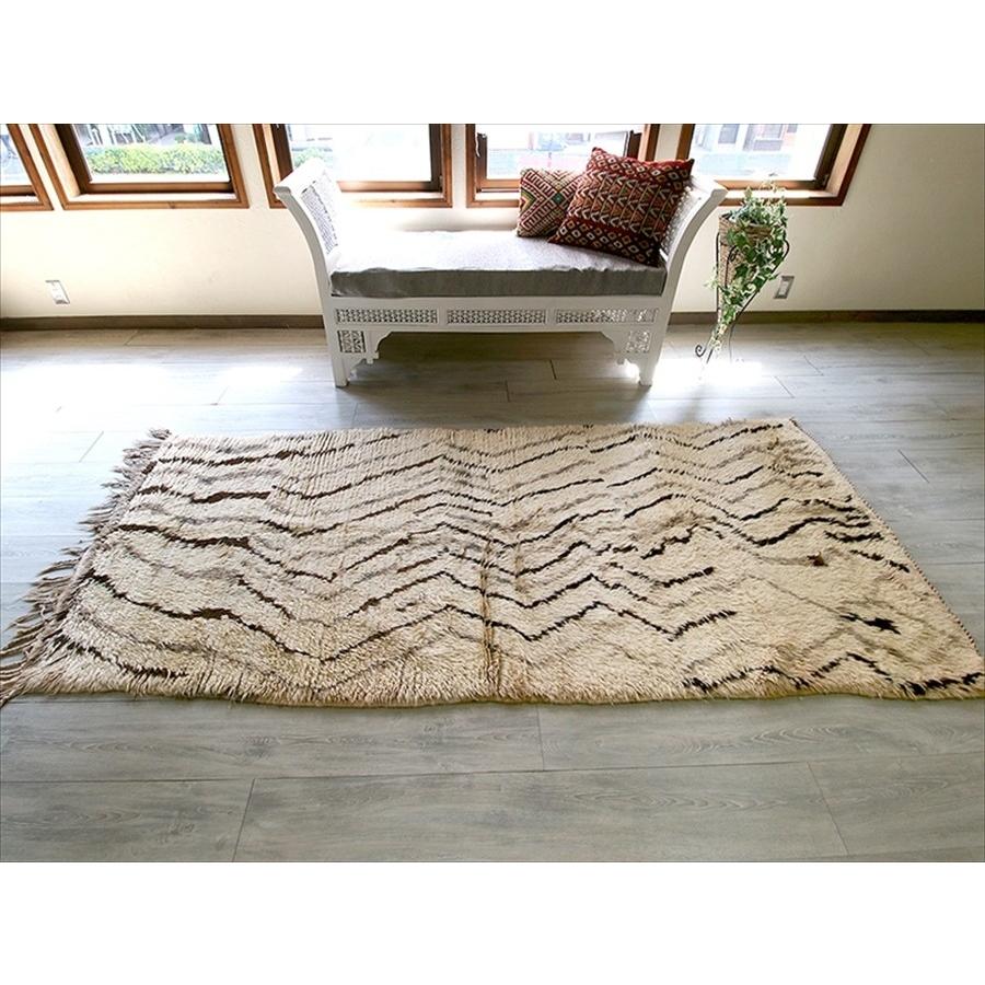 モロッコラグ　アジラル モノトーン  249x113cm Morroco Berber Rug Azilal ジグザグ | ブランド登録なし | 04