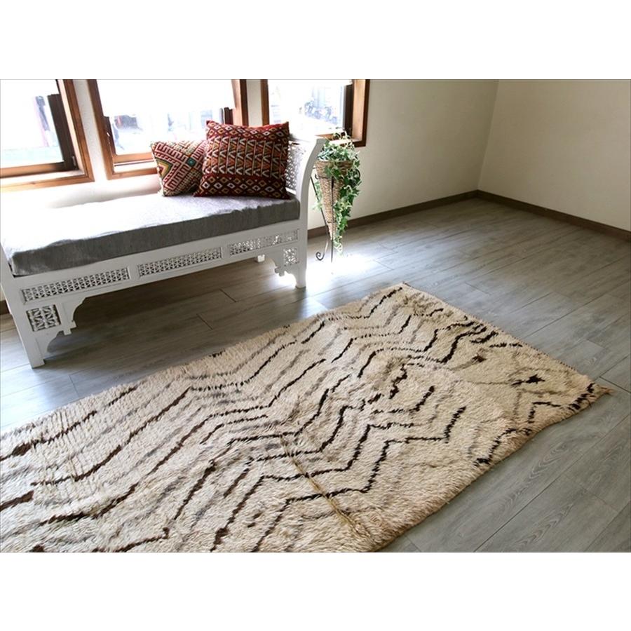 モロッコラグ　アジラル モノトーン  249x113cm Morroco Berber Rug Azilal ジグザグ | ブランド登録なし | 06
