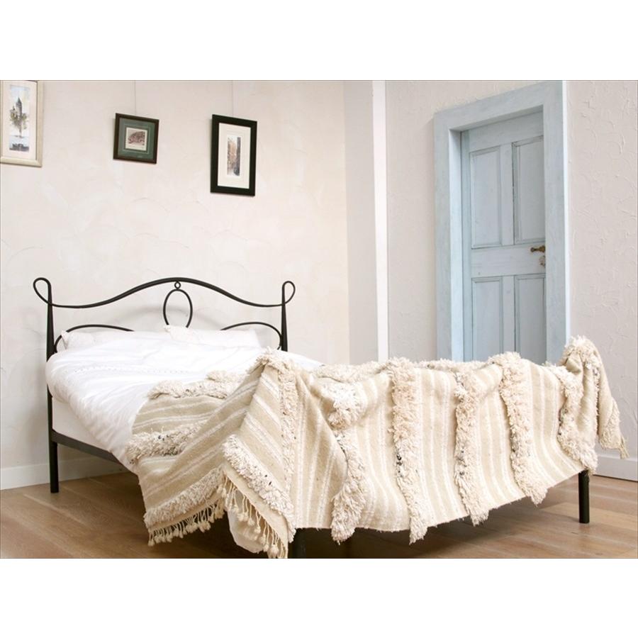 モロッコ・ウエディング用のブランケットキリム　Moroccan Wedding Blankets 221x148cmホワイト・ベッドスロー｜ipogabbeh｜02