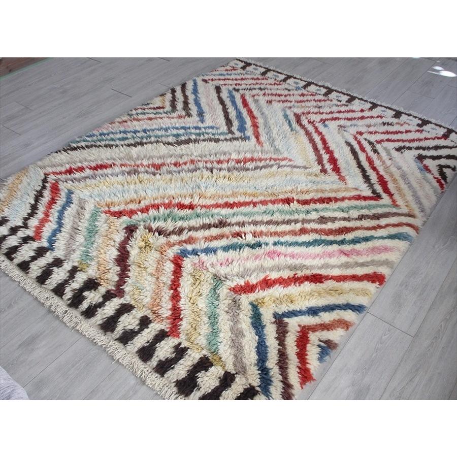 トライバルラグ 部族絨毯/Tulu　トゥル　トルコ 手織りカーペット 213x167cmパイルの長いモロッコラグ風のラグ | ブランド登録なし | 04