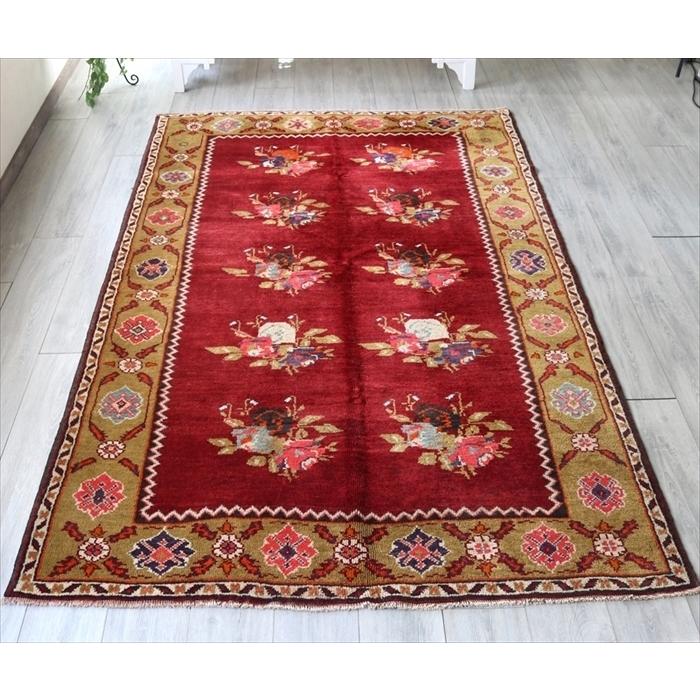 オールドカーペット チャナッカレ　トルコ絨毯/カリヨラ 245x160cm 花束のモチーフ | ブランド登録なし