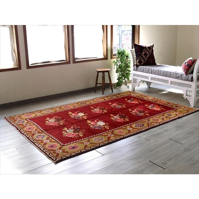 オールドカーペット チャナッカレ　トルコ絨毯/カリヨラ 245x160cm 花束のモチーフ | ブランド登録なし | 01