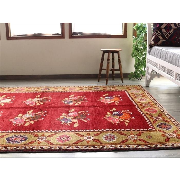 オールドカーペット チャナッカレ　トルコ絨毯/カリヨラ 245x160cm 花束のモチーフ | ブランド登録なし | 05