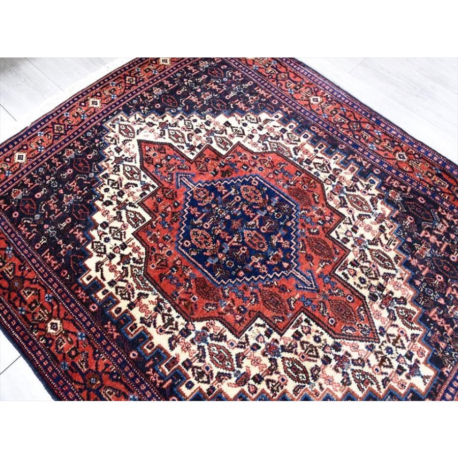 トライバルラグ イランの絨毯/リビングサイズ セッヂャーデ 154x120cm