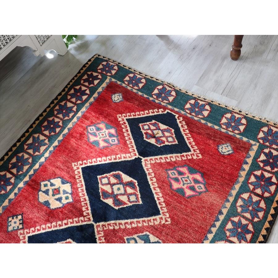 オールドカーペット コンヤ　セッヂャーデ 167x116cm草木染　アカネの赤 インディゴ | ブランド登録なし | 02