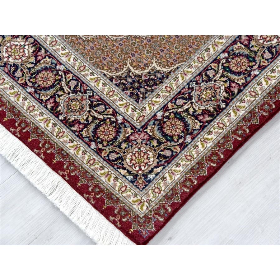 ペルシャ絨毯タブリーズ産 センターラグサイズ188x130cm ワインレッド/メダリオン マヒ | ブランド登録なし | 10