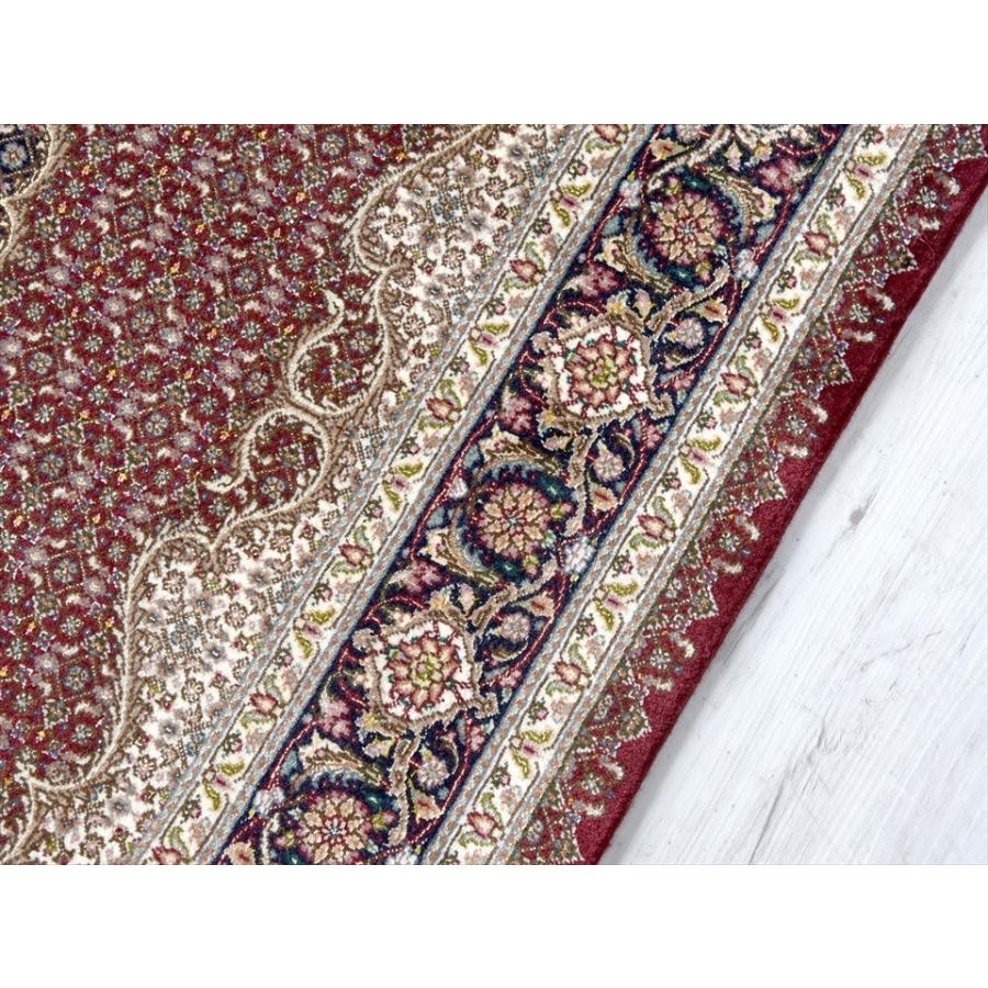 ペルシャ絨毯タブリーズ産 センターラグサイズ188x130cm ワインレッド/メダリオン マヒ | ブランド登録なし | 11