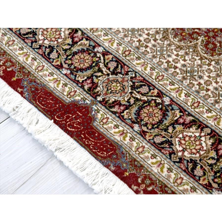 ペルシャ絨毯タブリーズ産 センターラグサイズ188x130cm ワインレッド/メダリオン マヒ | ブランド登録なし | 12