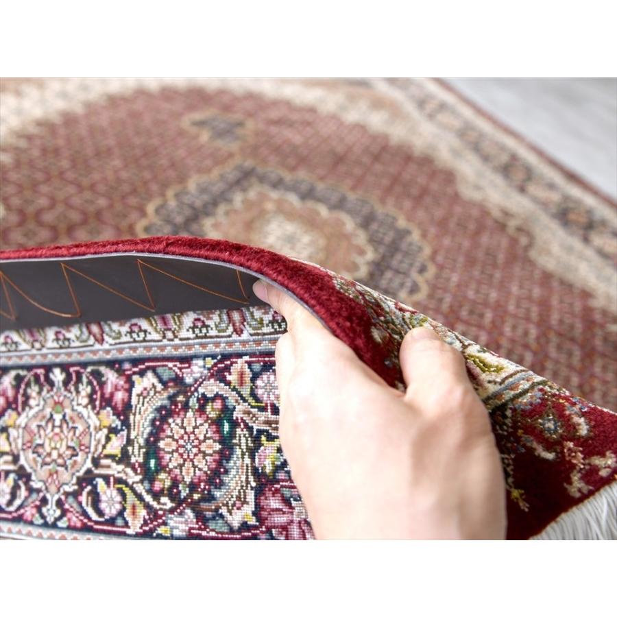 ペルシャ絨毯タブリーズ産 センターラグサイズ188x130cm ワインレッド