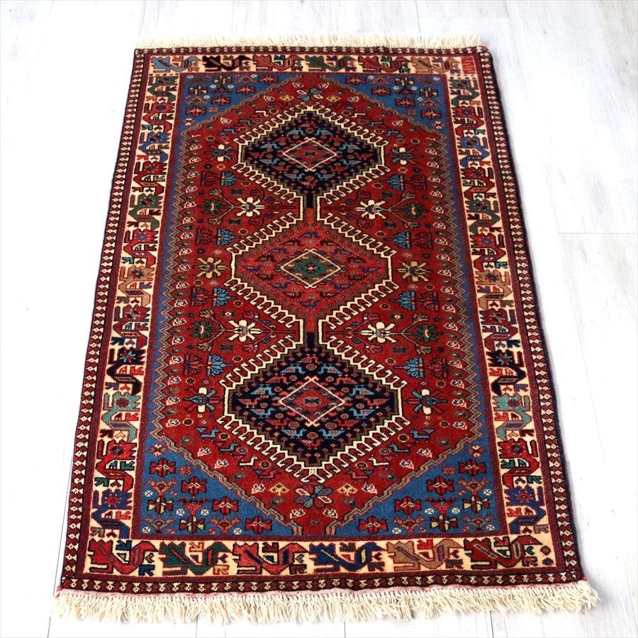 トライバルラグ 部族絨毯/イラン南部ヤラメ Yalameh 131x85cm レッド