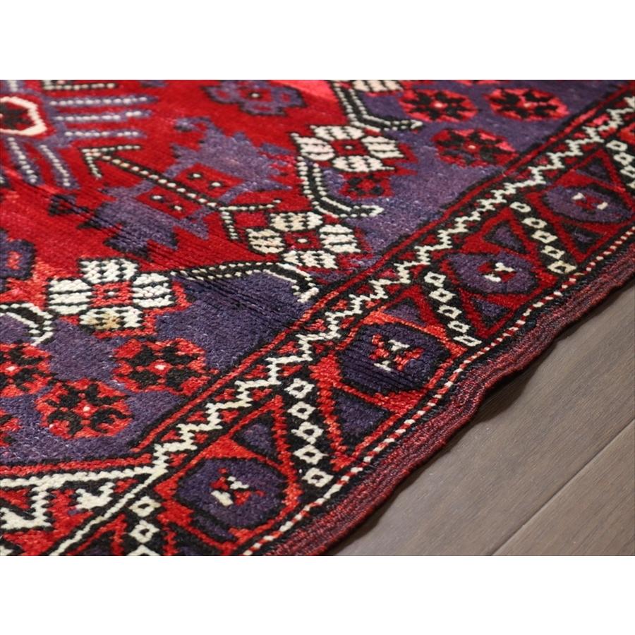 手織りラグ トルコ絨毯 116x88cm ドラゴンの爪をもつ六角メダリオン