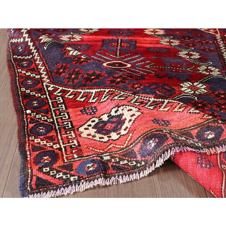 手織りラグ トルコ絨毯 116x88cm ドラゴンの爪をもつ六角メダリオン