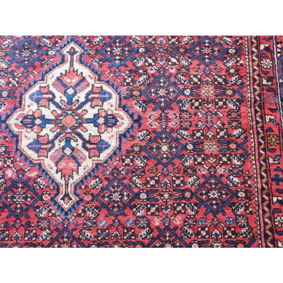部族絨毯 トライバルラグ 223ｘ155cm ハマダン　イラン西部　レッド/ネイビー/ホワイト | ブランド登録なし | 06