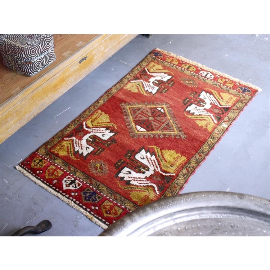 最大99％オフ！ トルコ絨毯 手織り オールド 羊毛１００％ 草木染