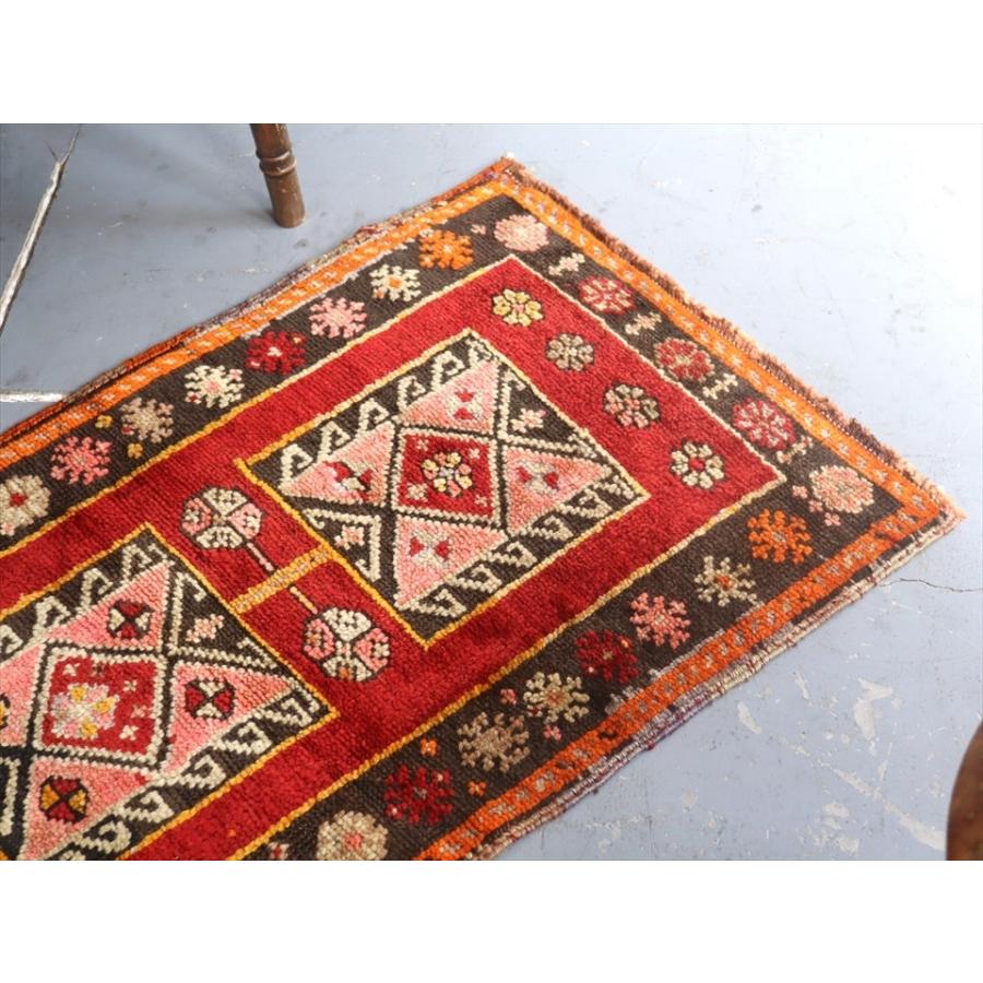 オールドカーペット トルコ絨毯/ヤストゥク 96x63cm シワス 