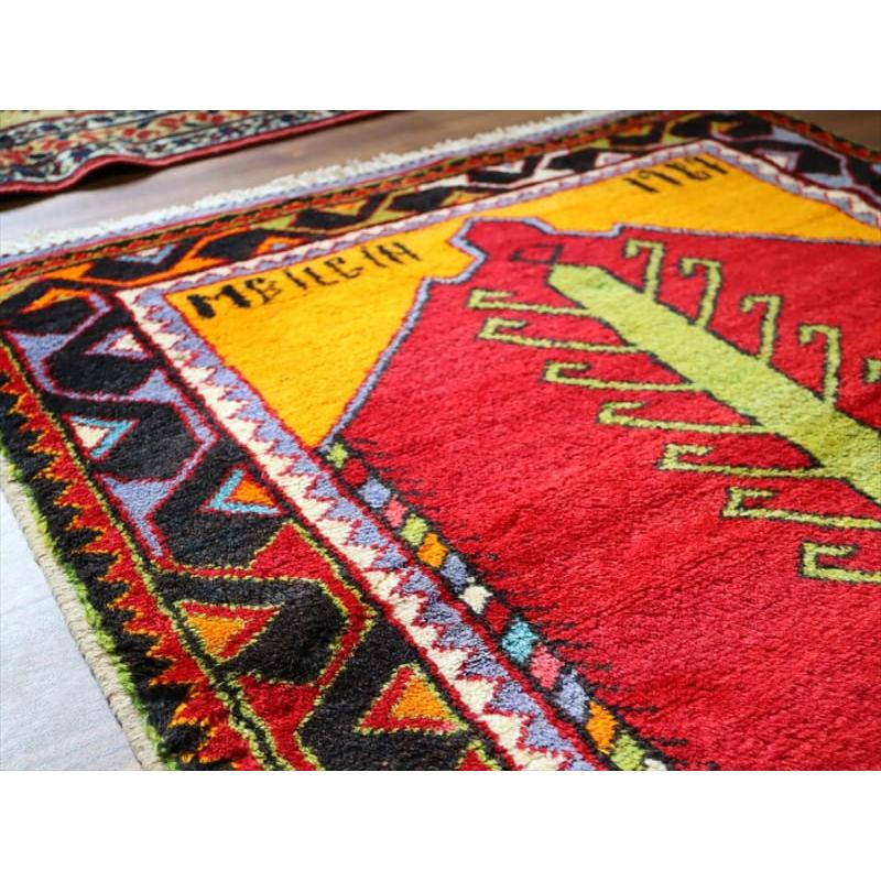 ヴィンテージラグ　1987年　トルコ絨毯 157x86cm チャル　生命の樹 |  | 04