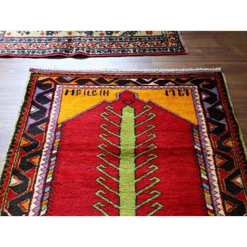 ヴィンテージラグ　1987年　トルコ絨毯 157x86cm チャル　生命の樹 |  | 05