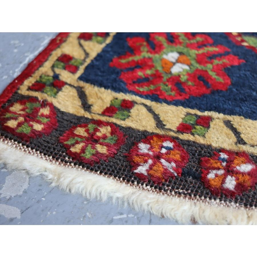 トルコ絨毯 トライバルラグ ヤストゥク 90x58cm ウスパルタ