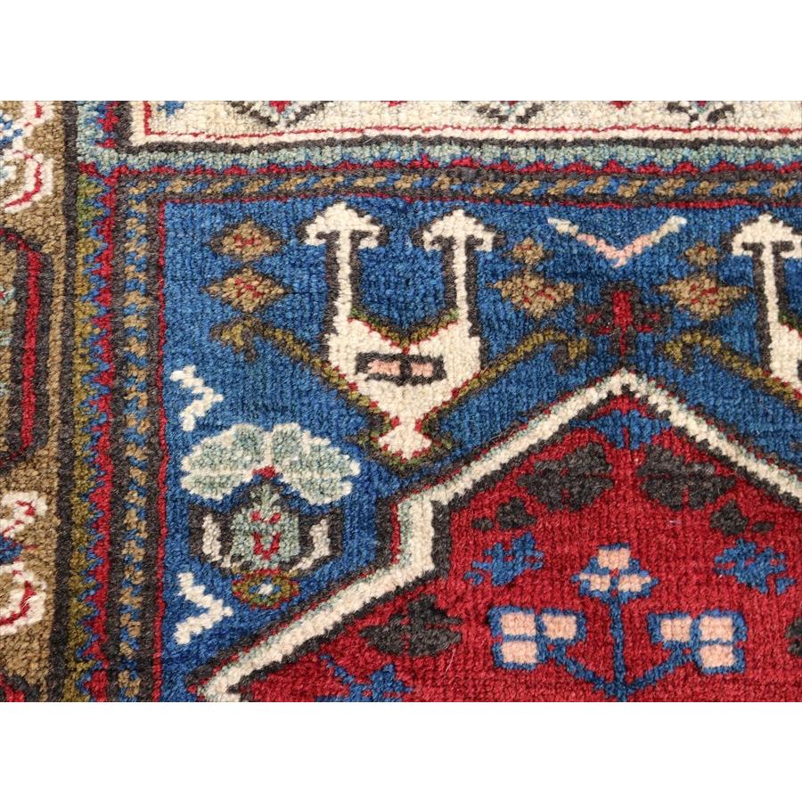 トルコ絨毯 オ-ルドカ-ペット88x77cm赤いミフラ-プ : インプレッション