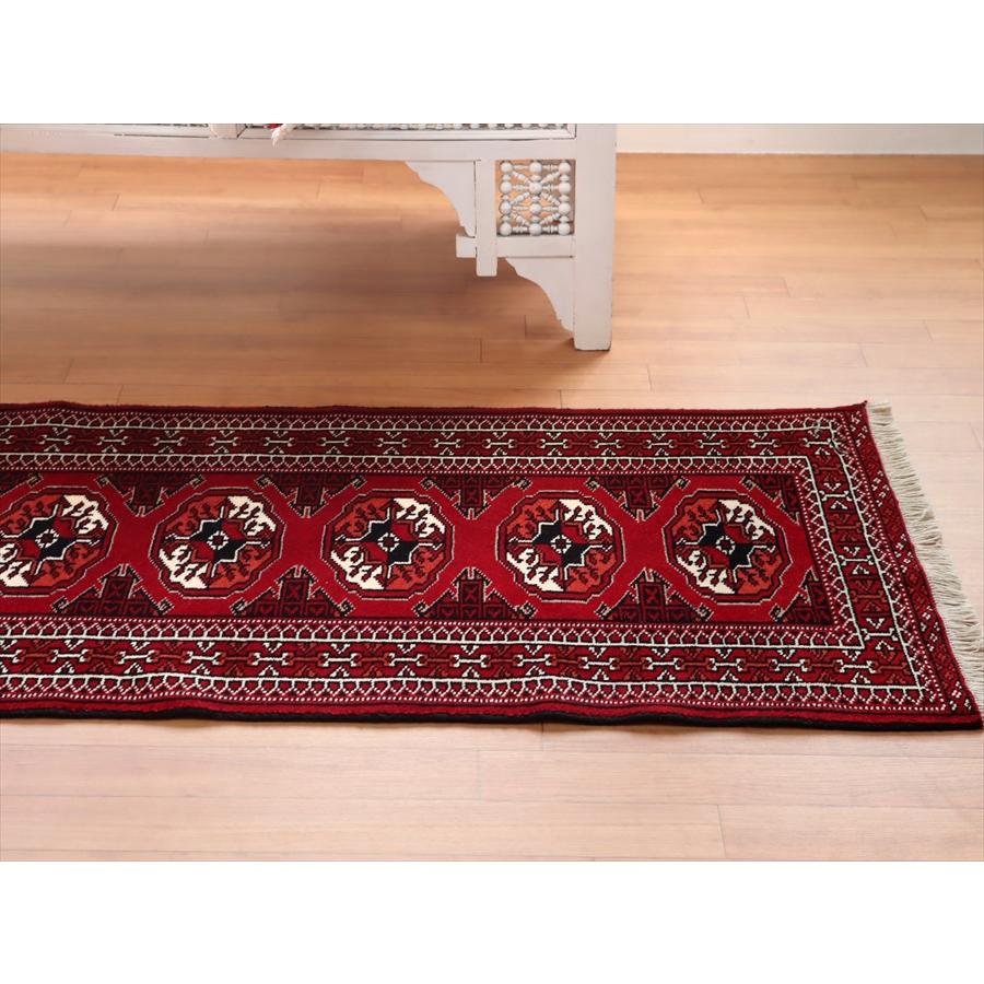 トライバルラグ トルクメン 190x64cm 連なる文様 | ブランド登録なし | 02