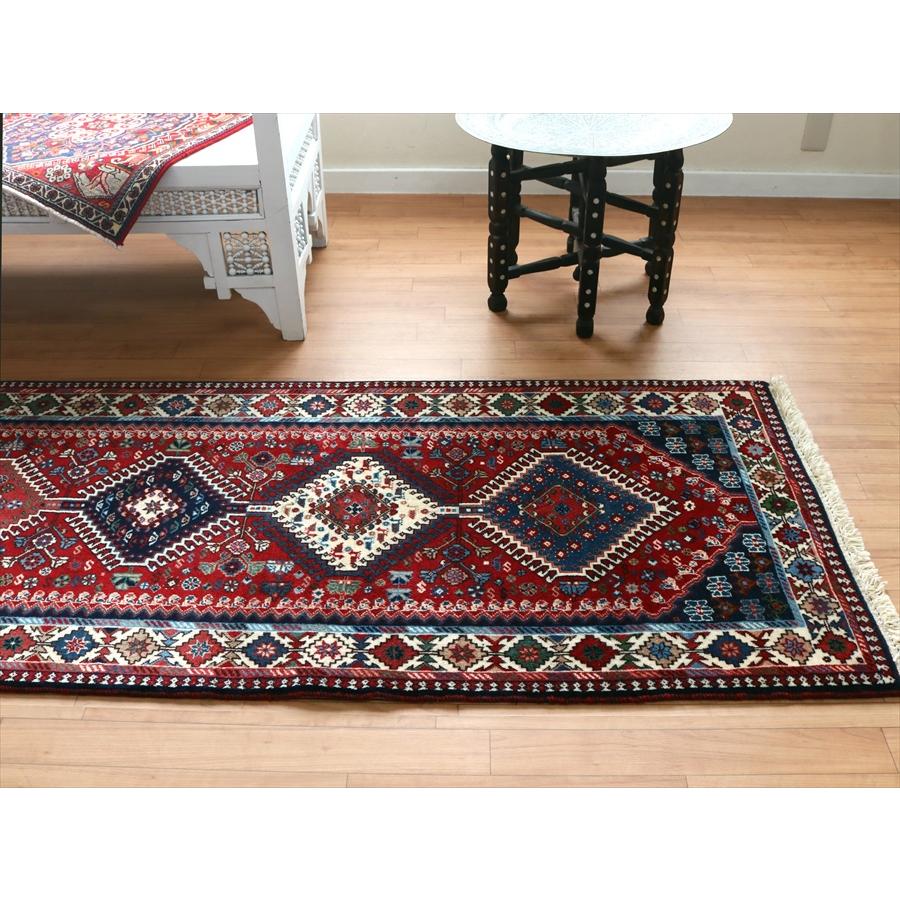 トライバルラグ ヤラメ 295x80cm ７つのドラゴンとダイヤの額縁デザイン | ブランド登録なし | 02